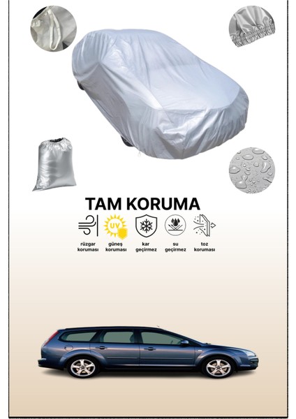 Gri Ford Focus Turnier 2 Uyumulu Oto Branda, Araba Brandası, Koruyucu Örtü