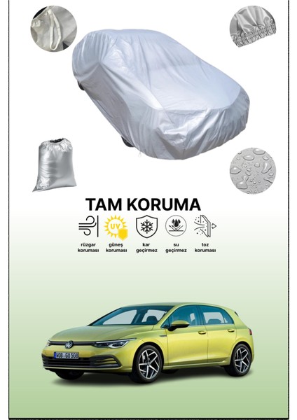 Gri Volkswagen Golf Vııı Uyumulu Oto Branda, Araba Brandası, Koruyucu Örtü
