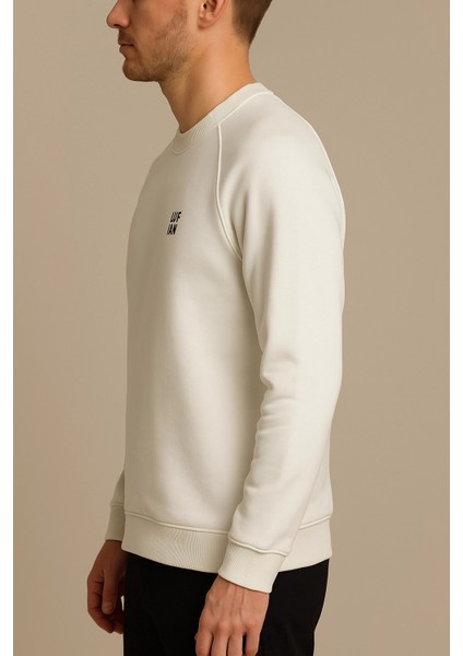 Bisiklet Yaka Üç Iplik Kışlık Tişört