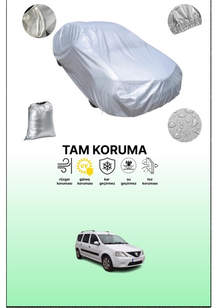 Gri Dacia Logan 2 Mcv Stepway Uyumulu Oto Branda, Araba Brandası, Koruyucu Örtü