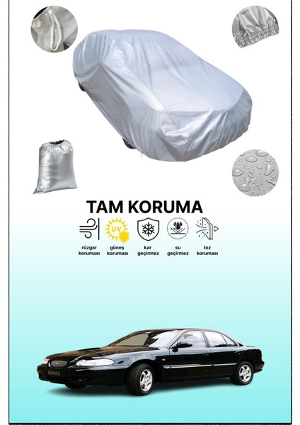 Gri Hyundai Sonata 1996 - 1998 Uyumulu Oto Branda, Araba Brandası, Koruyucu Örtü