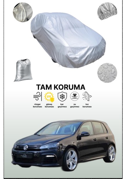 Gri Volkswagen Golf 6 Uyumulu Oto Branda, Araba Brandası, Koruyucu Örtü