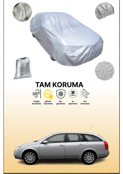 Gri Nissan Primera Wagon 2002 - 2021 Uyumulu Oto Branda, Araba Brandası, Koruyucu Örtü