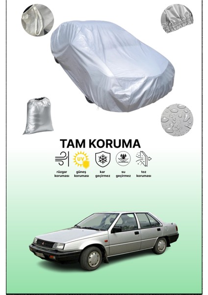 Gri Mitsubishi Lancer Fiore 2 Uyumulu Oto Branda, Araba Brandası, Koruyucu Örtü