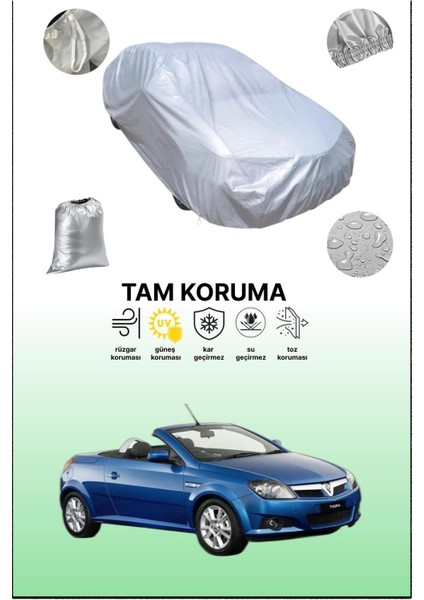 Gri Opel Tigra B Twintop Uyumulu Oto Branda, Araba Brandası, Koruyucu Örtü