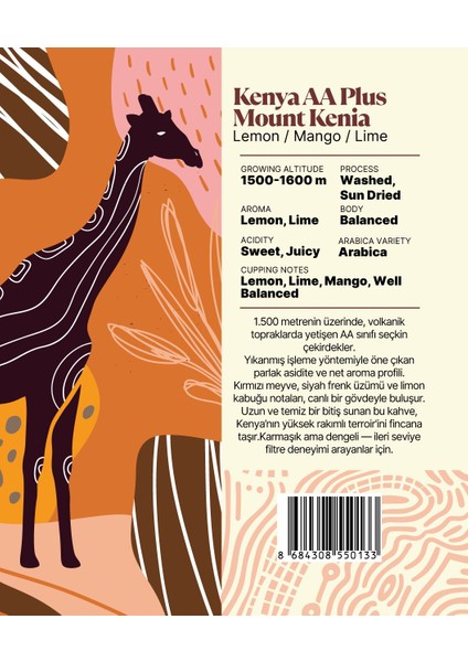 Kenya Aa Plus Mount Kenia Yöresel Filtre Kahve 250 Gr. fiyatları