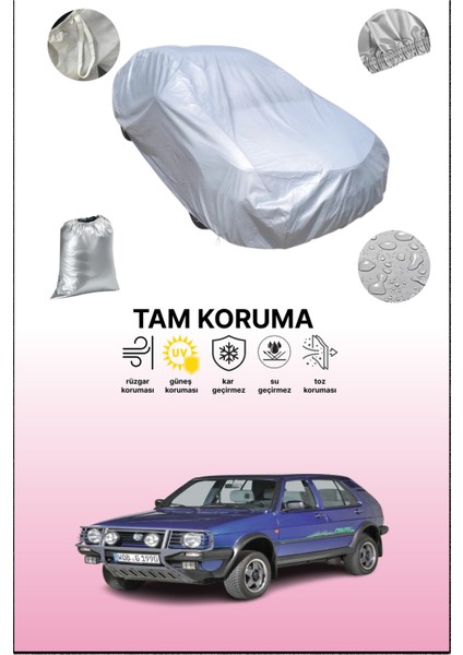 Gri Volkswagen Golf 2 Country Uyumulu Oto Branda, Araba Brandası, Koruyucu Örtü