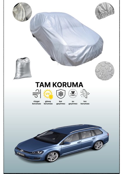 Gri Volkswagen Golf Vıı Variant 2013 - 2017 Uyumulu Oto Branda, Araba Brandası, Koruyucu Örtü