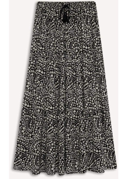 Beli Lastikli Desenli Kiloş Maxi Etek B5570AX25SP