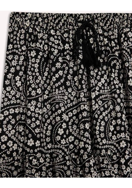 Beli Lastikli Desenli Kiloş Maxi Etek B5570AX25SP