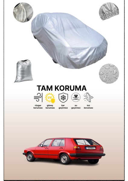 Gri Volkswagen Golf 2 Uyumulu Oto Branda, Araba Brandası, Koruyucu Örtü