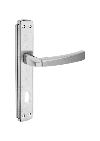 Gonca Kol Aynalı Nikel Saten Oda Kapı Kolu