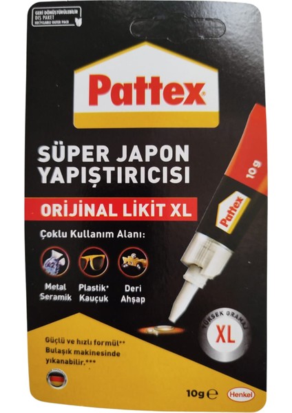 Pattex Süper Japon Yapıştırıcı – Suya ve Darbeye Dayanıklı, Çok Amaçlı Hızlı Tutkal, 10 gr