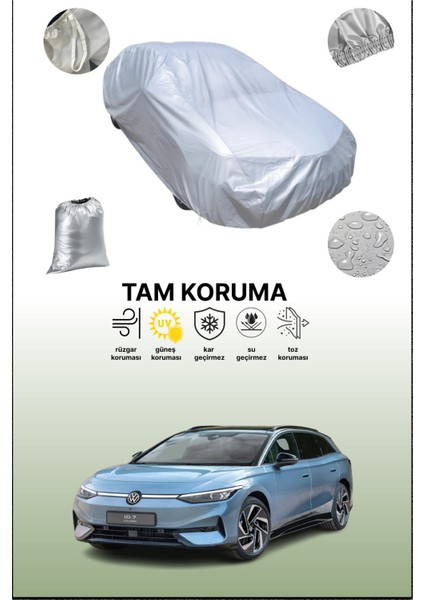 Gri Volkswagen Id.7 Uyumulu Oto Branda, Araba Brandası, Koruyucu Örtü