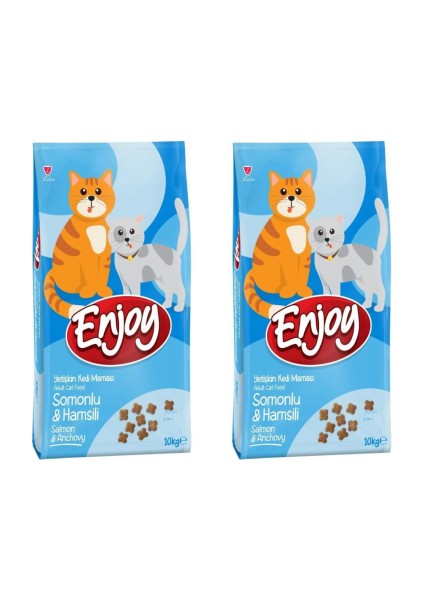 Somonlu ve Hamsili Yetişkin Kedi Maması 10KG (2 Adet )