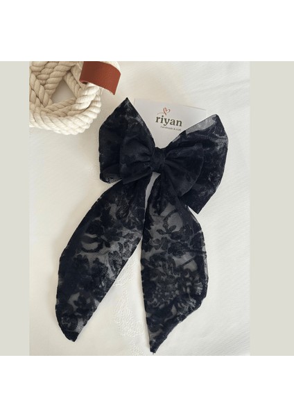 Siyah Tül Kadın Fiyonk Toka modelleri