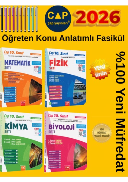 10.sınıf %100 Yeni Maarif Müfredat Matematik-Fizik-Kimya-Biyoloji Konu Anlatımlı Fasikül Seti+Deneme fiyatları
