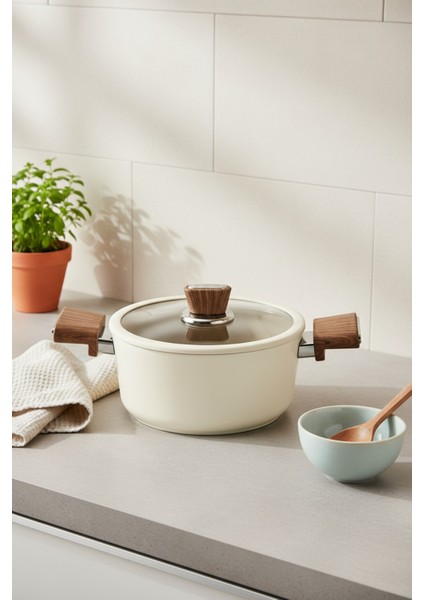 Mayasa 7 Parça Seramik Tencere Seti Fil Dişi indirimleri