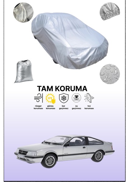 Gri Opel Monza A2 Uyumulu Oto Branda, Araba Brandası, Koruyucu Örtü