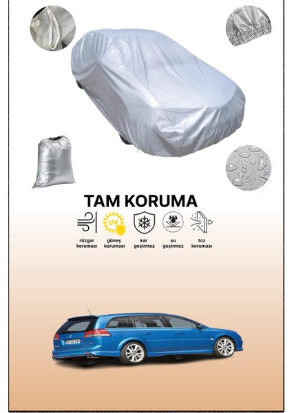 Gri Opel Vectra Caravan Opc 2005 - 2008 Uyumulu Oto Branda, Araba Brandası, Koruyucu Örtü