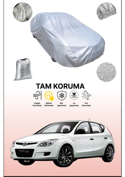 Gri Hyundai I30 2007 - 2011 Uyumulu Oto Branda, Araba Brandası, Koruyucu Örtü