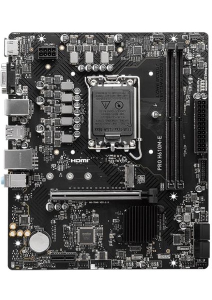 çınar ticaret msı pro h610m-e ddr5 5600mhz 1xvga 1xhdmı 1xm.2 usb 3.2 matx 1700p (12. / 13. ve 14. nesil ışlemci uyumlu) fiyatları