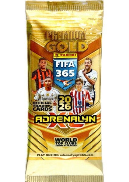 Panini Adrenalyn Fifa 365 2025 Premium Gold Card Özel Futbolcu Kartları 5 Paket fırsatları