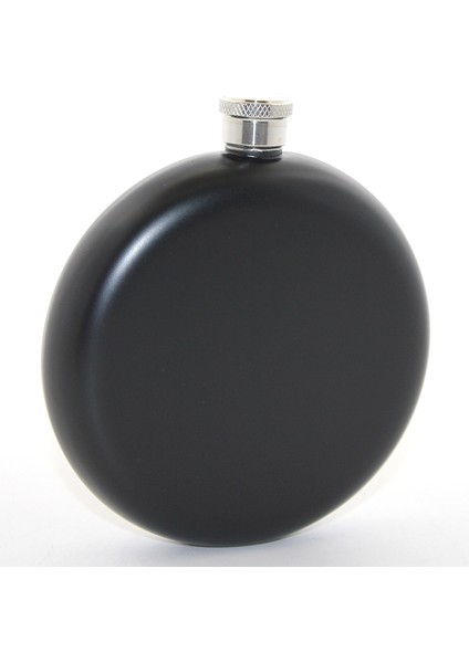 çınar ticaret paslanmaz çelik yuvarlak 8 oz tekli matara siyah renk