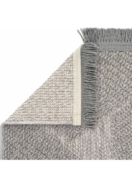 Mikasa Gri Oturma Odası Salon Halısı Geometrik Desenli Modern Yumuşak Dokulu Bukleli Ev Oda Halısı indirimleri