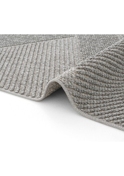 Mikasa Gri Oturma Odası Salon Halısı Geometrik Desenli Modern Yumuşak Dokulu Bukleli Ev Oda Halısı