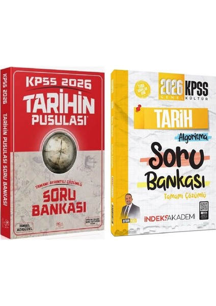 Cba + Indeks 2026 Kpss Tarihin Pusulası Soru Bankası 2 Li Set - Ismail Adıgüzel, Aydın Yüce