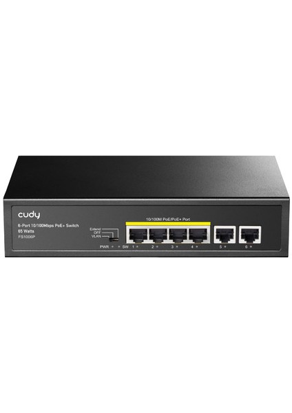çınar ticaret cudy 6-port 10/100m poe+ switch 60w