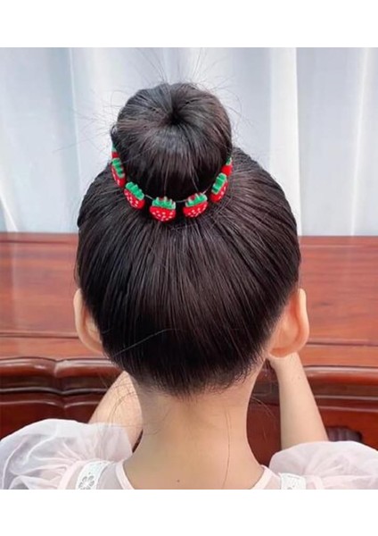 Ay Model Çilek Figürlü 13 M Topuz Tokası(1 Adet)