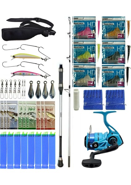 Hazır Tekne Oltası Seti Shimano Kamış Alivio Boat 1,50M 200G 1+1pc&kendo Ocean Cast 7000 Olta Makinesi