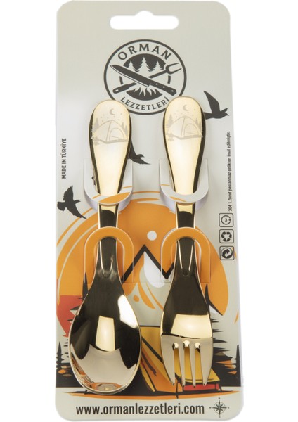 Çatal Kaşık Takımı Titanyum Serisi( Çadır)