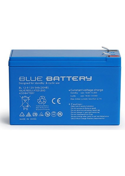 çınar ticaret bluebattery 12v 9ah kuru tip bakımsız akü
