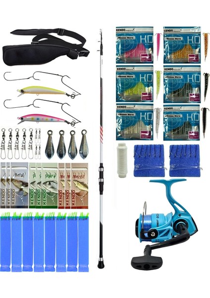 Hazır Tekne Oltası Seti Shimano Kamış Vengeance Ax Boat Tele 1,80M 150G 3pc&kendo Ocean Cast 7000 Olta Makinesi