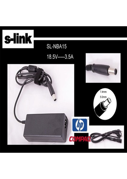 çınar ticaret s-lınk sl-nba15 18.5v 3.5a 7.4*5.0mm notebook adaptörü