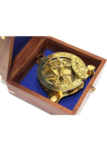 çınar ticaret ahşap kutulu el yapımı pirinç güneş saati ve pusula fiyatları