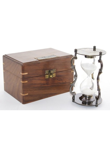 çınar ticaret ahşap kutulu pirinç kum saati