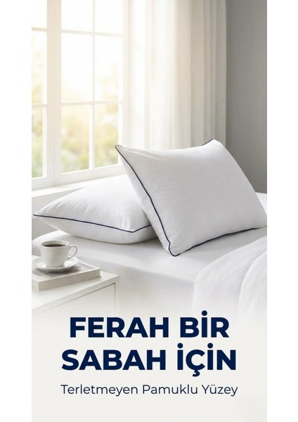 2 Adet Anti-Alerjik Nano Jel Yastık 50X70 Yıkanabilir Pamuk modelleri