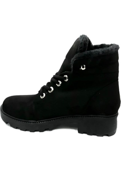 354043 Siyah Nubuk Kadın Bağcıklı Postal Bot fiyatları