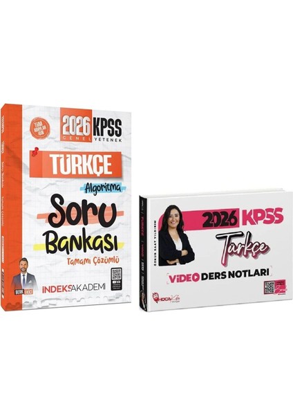 Hoca Kafası + Indeks 2026 Kpss Türkçe Video Ders Notları + Soru Bankası 2 Li Set - Öznur Saat Yıldır