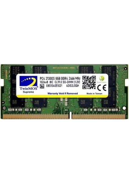 çınar ticaret twınmos 8gb ddr4 2666mhz notebook ram mdd48gb2666n