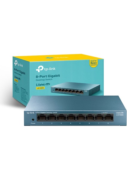 çınar ticaret tp-lınk litewave 8 port ls108g 10/100/1000 gigabit çelik kasa switch