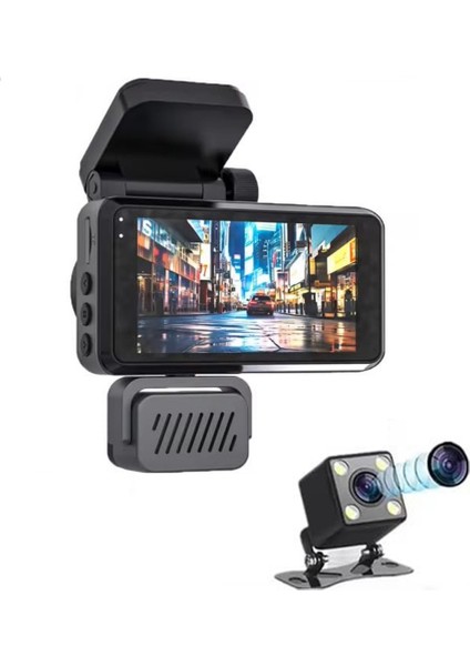 3 Kameralı Araç Kamerası Wifi / App /1080P Fhd/ 170° Ultra Geniş Açı/gece Görüş/ G-Sensörü indirimleri