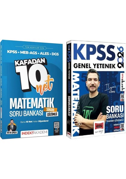 Yargı + Indeks 2026 Kpss Matematik Kafadan 10 Net Soru Bankası 2 Li Set - Ilyas Güneş Yargı + Indeks