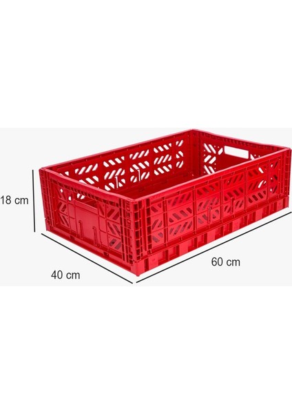 604018-M1 Maxibox Red Katlanabilir Kasa fırsatları