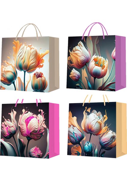çınar ticaret küçük boy lale desenli karton hediye çantası fiyatları