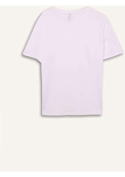 Regular Fit Bisiklet Yaka Basic Düz Penye Kısa Kollu Tişört